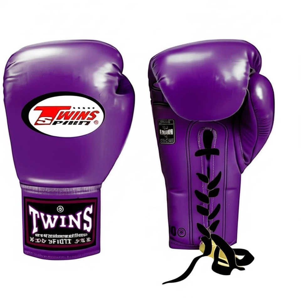 Guantes de Boxeo Gemelos Con Cordones Entrenamiento Lucha Guantes 8oz-16oz Foto 1 de 1