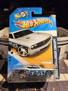 Hot Wheels 1:64 Heat Fleet '12 Dodge Challenger Concept Silver W4455 New - Picture 1 of 2