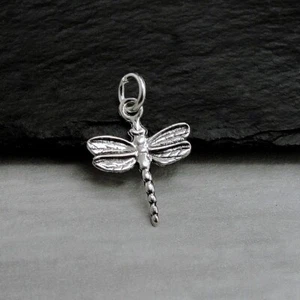 925 Sterling Silver Dragonfly Charm - Dragonfly Pendant - Dragonfly Gift Jewelry - Picture 1 of 1