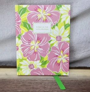 LILLY PULITZER Day In Life Journal Lined Ribbon Pink Yellow Flowers NEW RARE OOP - Picture 1 of 11