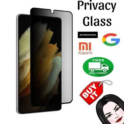 PRIVACY Glass Screen Protector for Samsung S21 5G/Google Pixel/Xiaomi 13 - Image 1 of 4