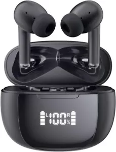 True Wireless Earbuds Bluetooth 5.3 with Microphone, TWS Ear-Buds in-Ear - Picture 1 of 6