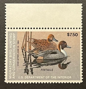 Travelstamps: US Duck Stamps 1983 $7.50 Pintails Scott # RW50 Mint MNH OG - Picture 1 of 5
