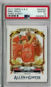 2017 Topps Allen & Ginter Mike Trout What A Day PSA 10 - Picture 1 of 2
