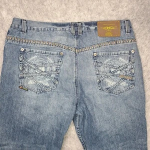 Phat Farm Classics Jeans Mens 42x32 (Meas. 42x30) Distress Embroidered Baggy Y2K - Picture 1 of 15
