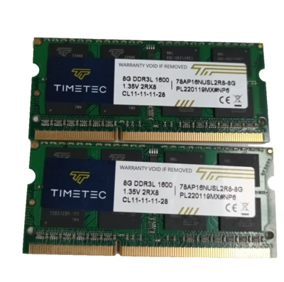 Timetec 16GB KIT (2 X 8GB) DDR3L 1600 MHZ Non-ECC 1.35V APPLE MEMORY - Image 1 of 3