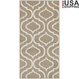 Jubilant Trellis Area Rug Low Pile Durable Easy Care Indoor Carpet Rug Pad New - Picture 1 of 7