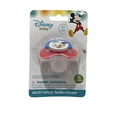 Disney Bebé Mickey Mouse Chupete Una Pieza Niños Rojo y Azul Sin Abrir Foto 1 de 4