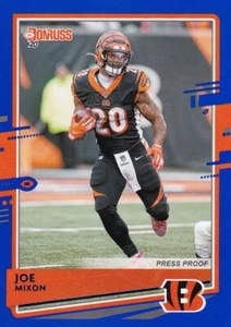 2020 DONRUSS BLUE PARALLELS JOE MIXON CINCINNATI BENGALS PRESS PROOF B3454 - Picture 1 of 2