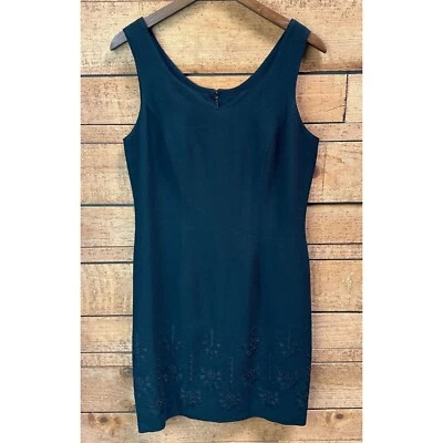 Vestido Carole Little para mujer sin mangas funda bordada espalda cremallera forrada negro S Foto 1 de 4