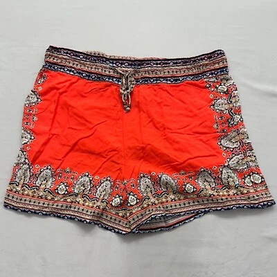 Шорты женские Anthropologie Hei Hei маленькие оранжевые с карманами на шнурках для отдыха - Изображение 1 из 4