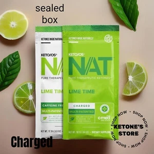 Prüvit Ketones NAT (BOX or BAG) 20 Packs Charged LIME T/ FREE SHIPPING Exp 2025