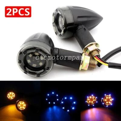 3.1" Mini Plastic LED Turn Signals Amber for Kawasaki Vulcan 800 VN800B Classic - Изображение 1 из 4