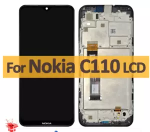 For Nokia C110 LCD Display Touch Screen Digitizer Assembly Replacement Black - Picture 1 of 2