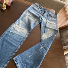 Pure Blue Japan Syoaiya Denim Pants size 33 men's handmade denim From Japan