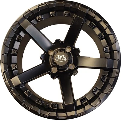 15" Golf Cart Wheel Rim Matt Black 15x7 Intimidator 3:4 Offset 4/4 Pattern - Imagem 1 de 4