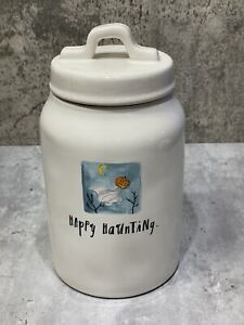 Rae Dunn HAPPY HAUNTING Canister Halloween