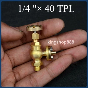 1/4×40 Pipe 90 Globe Valve Flange Type for Live Steam Engines Quality Brass GVB1 - Picture 1 of 7
