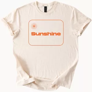 Retro Style Sunshine Graphic TShirt Summer Sun Design Casual Tee Top - Picture 1 of 4