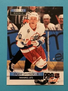 EVGENY DAVYDOV Signed (OLYMPIC GOLD MEDAL) ROOKIE 1992-93 Pro Set Autograph Auto - Picture 1 of 2