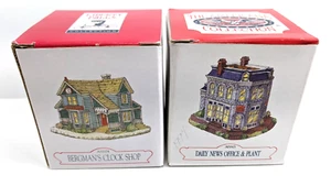 Vintage Americana Liberty Falls AH104 Bergmans Clock Shop AH43 Daily News Office - Picture 1 of 11