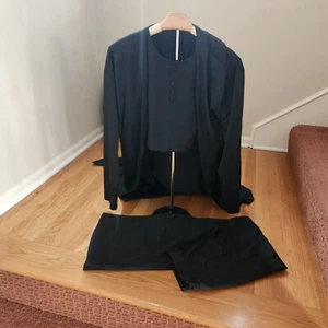 NIB 3-PIECE Black Pant Set Wide Leg - Picture 1 of 6