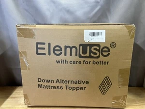 ELEMUSE Queen Mattress Topper for Back Pain, Extra Thick Mattress Pad Cover, Plu - Picture 1 of 4