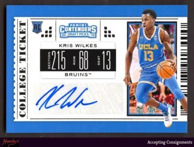 2019-20 Contenders Draft Picks Kris Wilkes  AUTO Autograph ROOKIE - Image 1 of 2