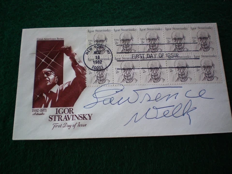 LAWRENCE WELK SIGNED MUSIC FIRST DAY COVER (DECEASED 1992) Cover
