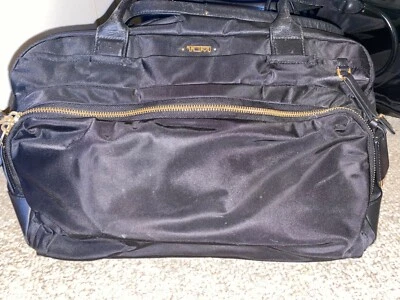 TUMI Voyageur Black Nylon Leather Trim Carry On Bag Side pockets EUC! - Image 1 of 4