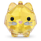 Figurine chat jaune en cristal Swarovski chat potelée décoration 5658325