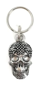 Celtic Skull Keychain Charm Accessory Biker Ride Gift BBK-02, Made in USA - Picture 1 of 9