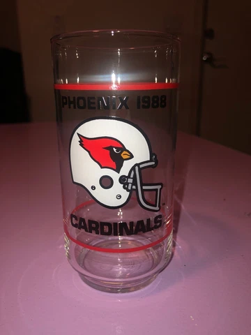 1988 PHOENIX CARDINALS - ARIZONA CARDINALS MOBIL OIL NFL GLASS Cover