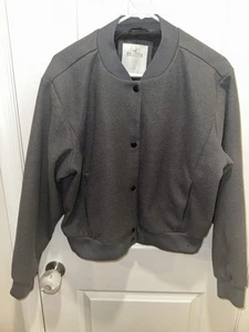 Hollister Women’s Bomber Jacket XL Lot Of 2 Jackets Gray & Beige - Picture 1 of 12