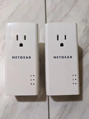 NETGEAR Powerline 1200+ Extra Outlet PLP1200S Ethernet Extenders, Tested Works - Image 1 of 4
