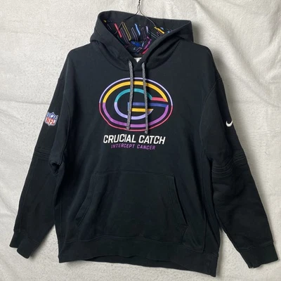 Sudadera con capucha negra para hombre Nike NFL Green Bay Packers Intercept Cancer Awareness talla XL Foto 1 de 4