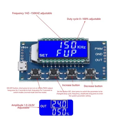 Signalgeneratormodul PWM-Impulsgeneratoren DC3.5V~12V Versorgung Für - Bild 1 von 4