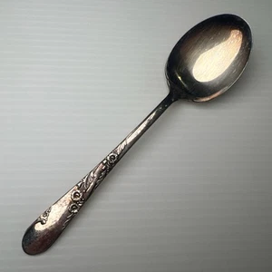 Oneida Community BRIDAL WREATH Tudor Silver Plate Flowers Flatware Soup Spoon - Picture 1 of 10