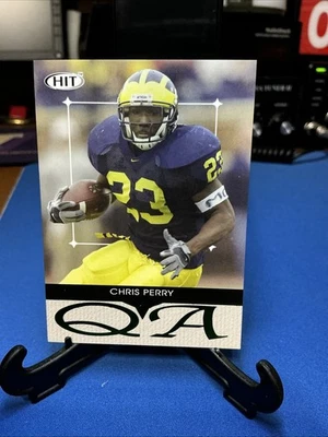 2004 SAGE Hit Q & A Green Chris Perry #Q23 Rookie RC - Image 1 of 4