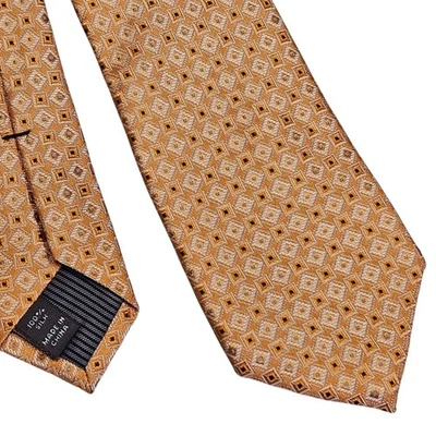 Corbata de seda Nordstrom nueva con etiquetas patrón geométrico negocios informal carrera melocotón Foto 1 de 4