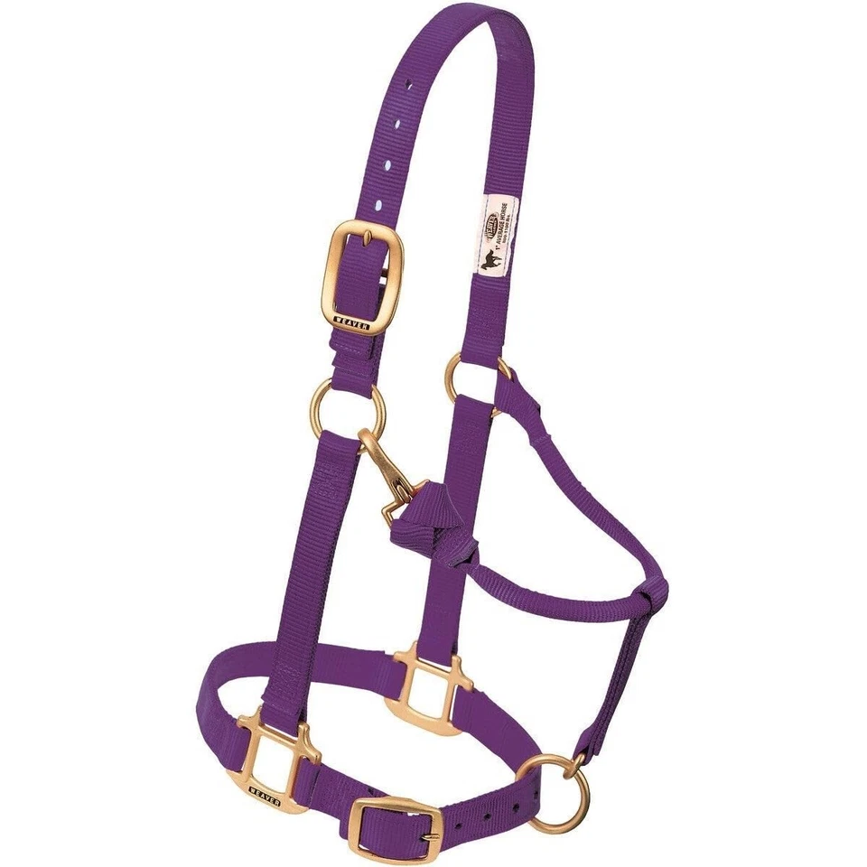 Weaver Leather Original Adjustable Chin and Throat Snap Halter Purple Average