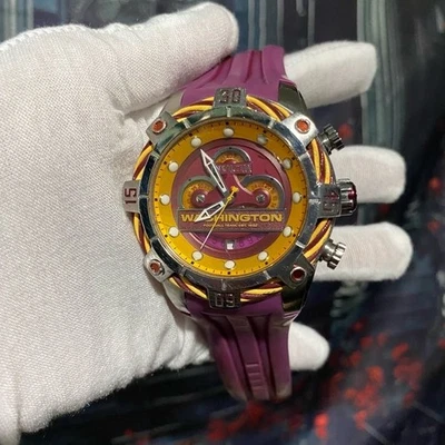 Invicta NFL Washington 52MM Chronograph Watch Bolt Quartz Silicone Strap 35867 - Image 1 of 4
