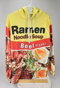 Hooded Sweatshirt Ramen Noodle Soup Chicken 3D Men's Women's Hoodie Pullover S/M - Picture 1 of 8