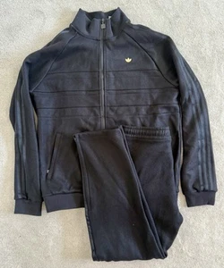 Unworn Black Adidas Archive Full Premium Tracksuit In Wool Blend Men’s Size L - Picture 1 of 11