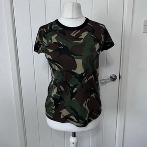 Rag & Bone Jeans Camouflage Women’s T-shirt Fitted Size S Short Sleeve - Picture 1 of 12