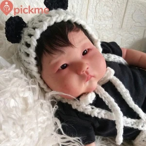 Bambola neonato viso asiatico 20 pollici palpebra singola con panno capelli corti regalo corpo - Foto 1 di 6