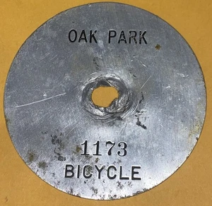 ANTIGUA BICICLETA ROBLE PARK ILLINOIS SOPORTE EJE REDONDO ALUMINIO - Imagen 1 de 6