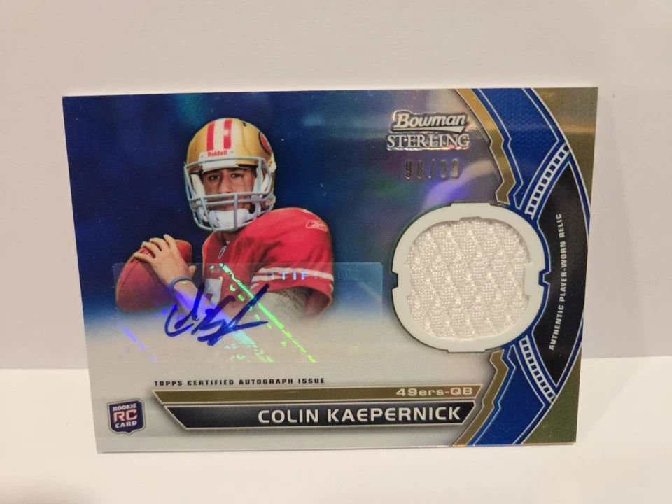 2011 Bowman Sterling Colin Kaepernick Auto Jsy Rc 98/99 #BSAR-CK - Image 1 of 2