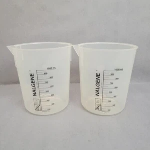 Thermo Scientific Nalgene Beaker 1000 ml Low Form PP Total of 2 Beakers - Picture 1 of 5