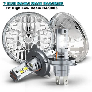 For AC Shelby Cobra1968 1969 1970 1972 1972 1973 7" inch Round LED Headlights - Picture 1 of 20